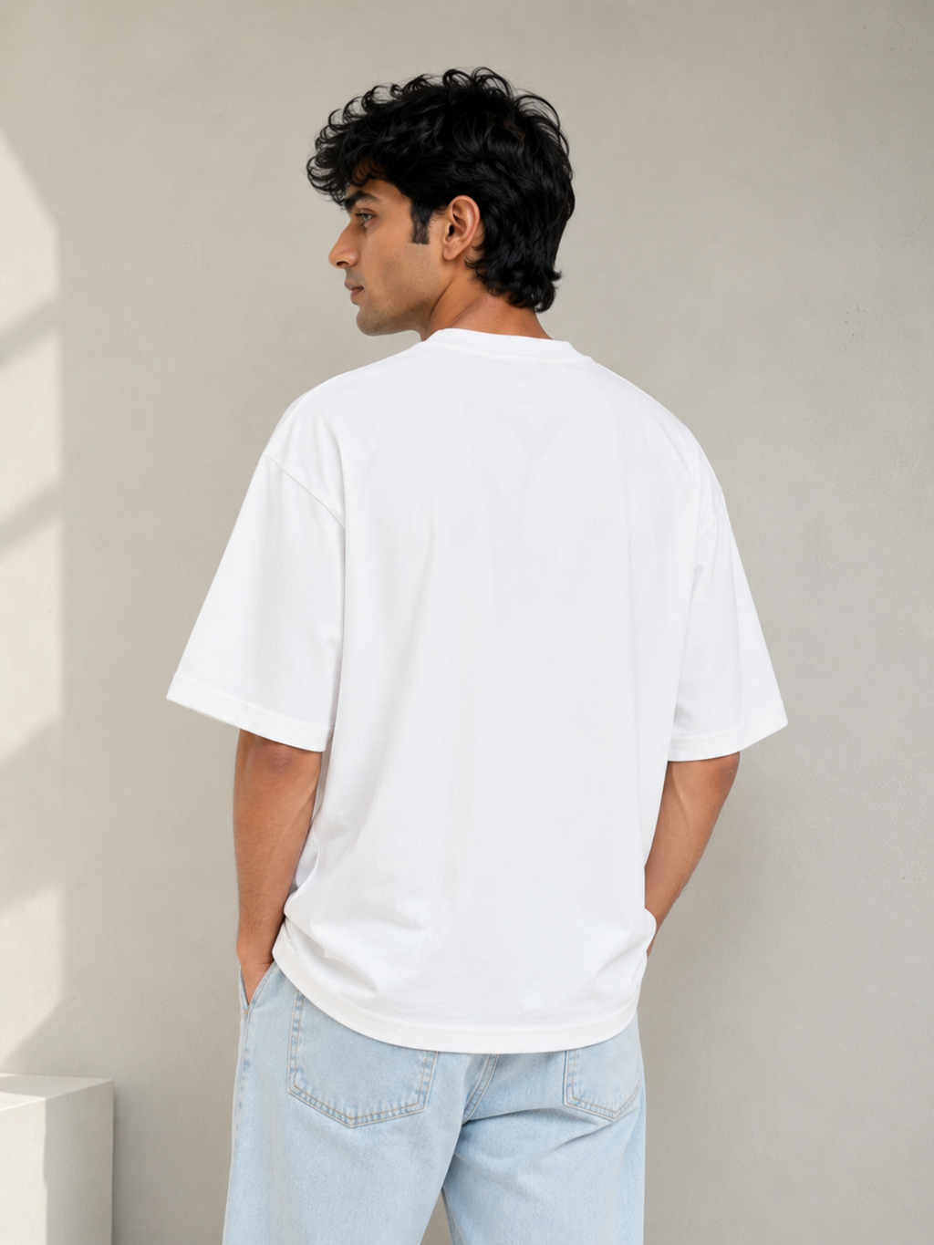 White Oversized T-Shirt for Men | 240 GSM